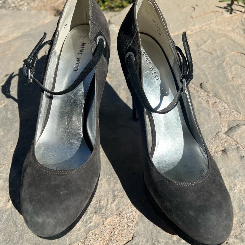 Mary Jane Suede Heels